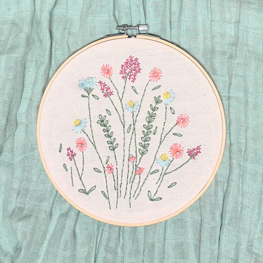 Floral Fields Beginner Hand Embroidery Kit