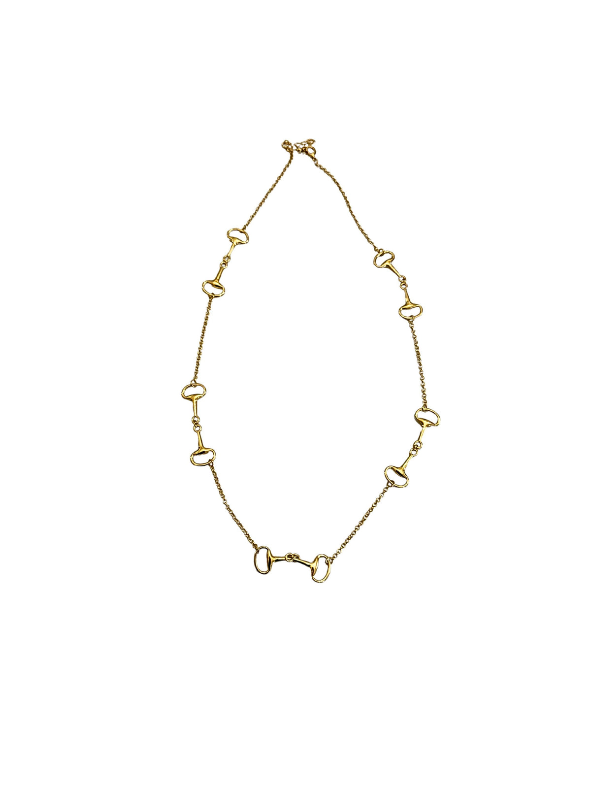 The Snaffle Equestrian Bit Long Chain Necklace