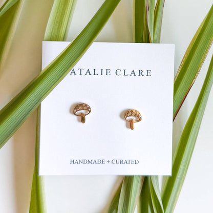 Cute Cartoon Mushroom Stud Earrings