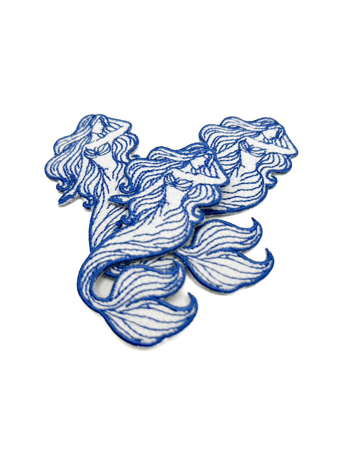 Mermaid Coastal Embroidered Iron-On Patch