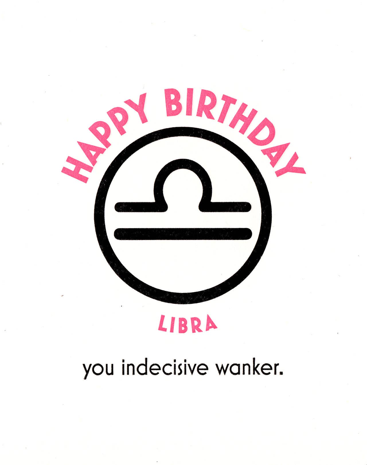 Libra Birthday Greeting Card