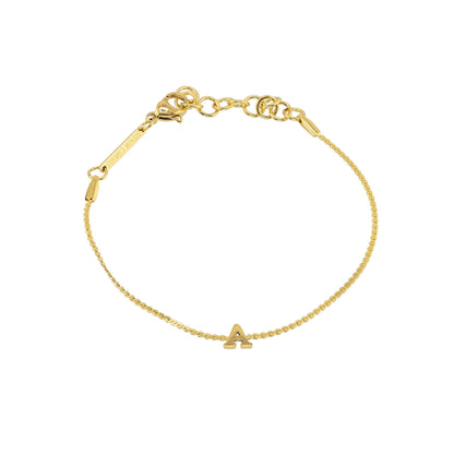 Dainty Waterproof Gold Initial Bracelet