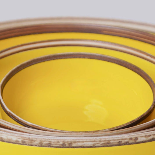 Porcelain Nesting Bowls : Yellow