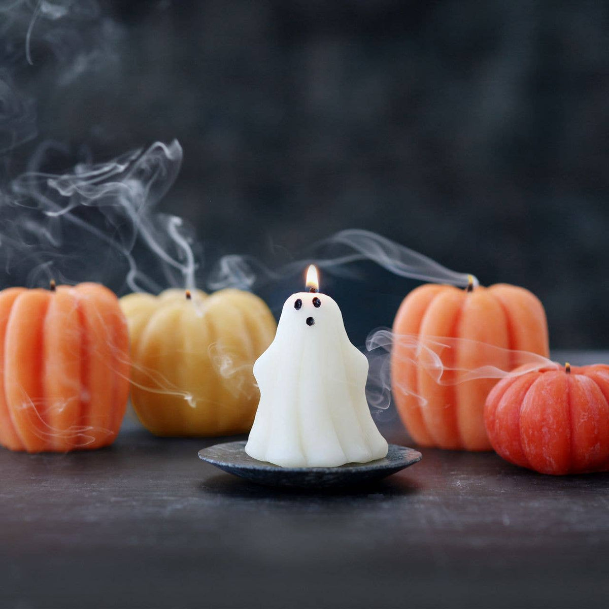 Beeswax Ghost Candle Handmade Halloween Decor