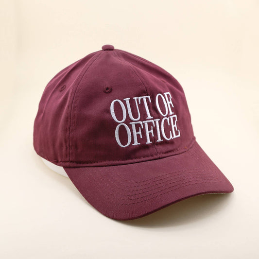 Out Of Office Dad Hat | Maroon