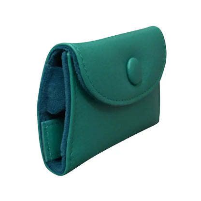 Mini Leather Jewelry Roll Organizer for Travel