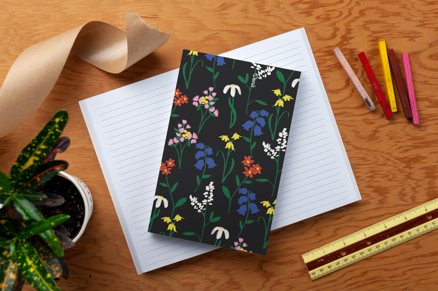Midnight Garden Soft Touch Layflat Notebook