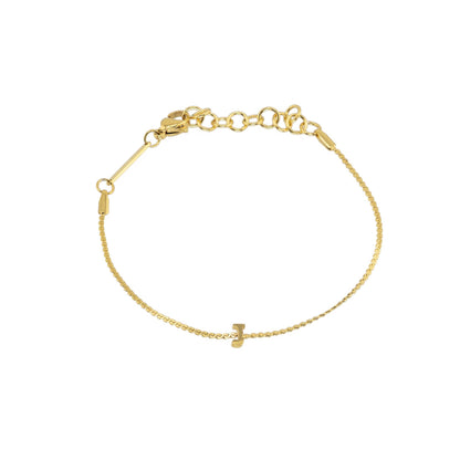 Dainty Waterproof Gold Initial Bracelet