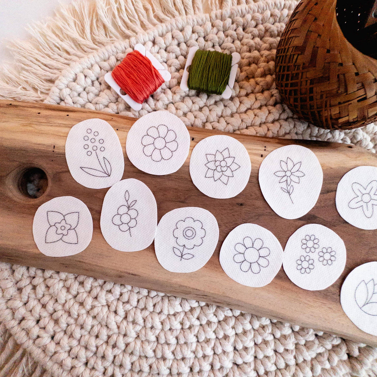 Mini Flowers Stick and Stitch Embroidery Patterns