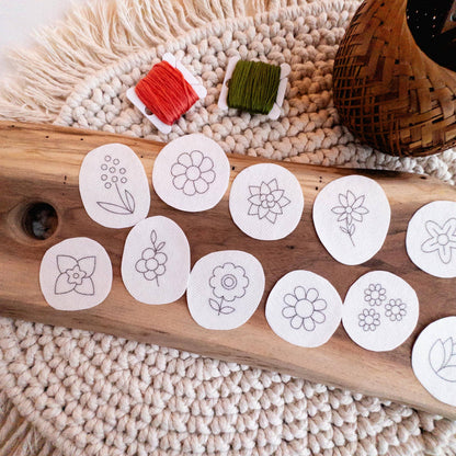 Mini Flowers Stick and Stitch Embroidery Patterns