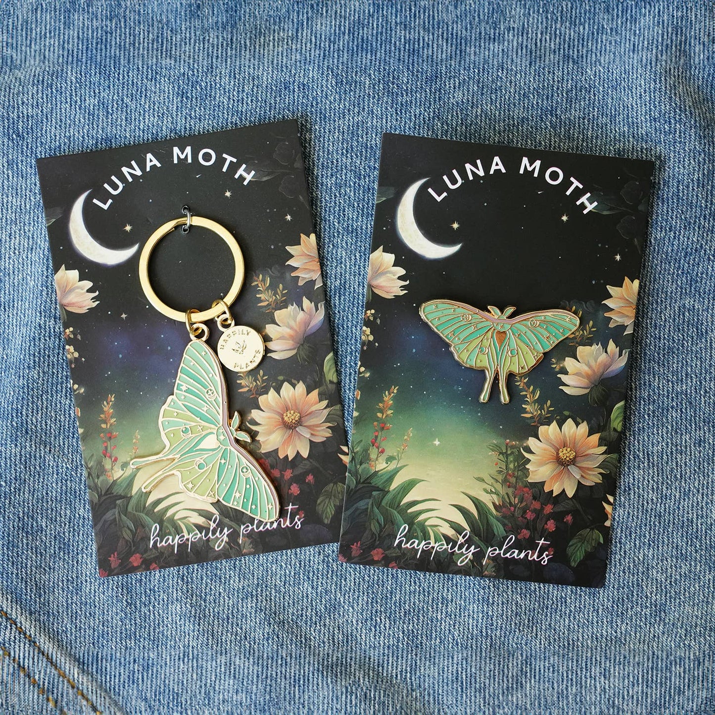 Luna Moth Glow in Dark Hard Enamel Pin