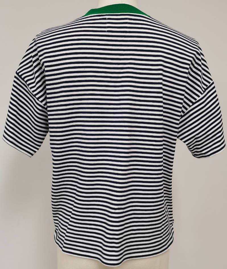 Relaxed Fit Contrast Collar Tee