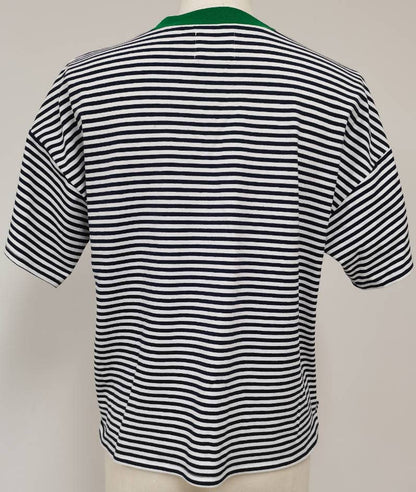 Relaxed Fit Contrast Collar Tee