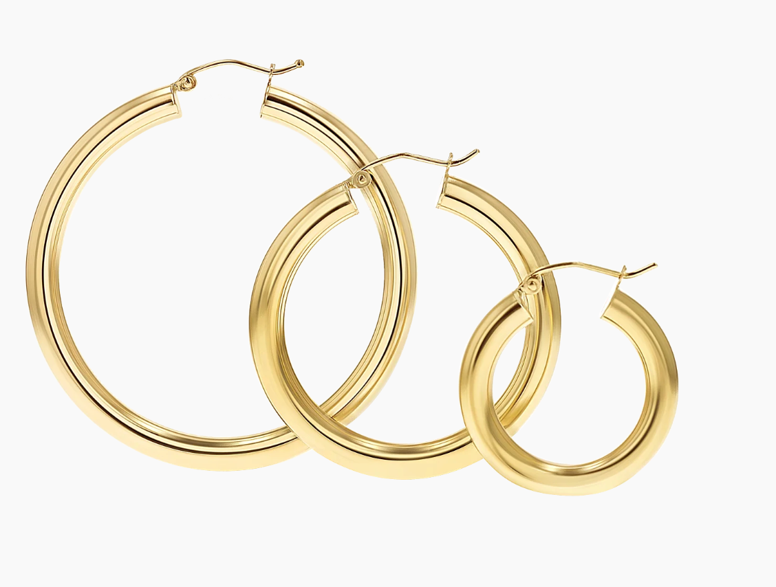 Chunky Classic Waterproof Hoop Earrings