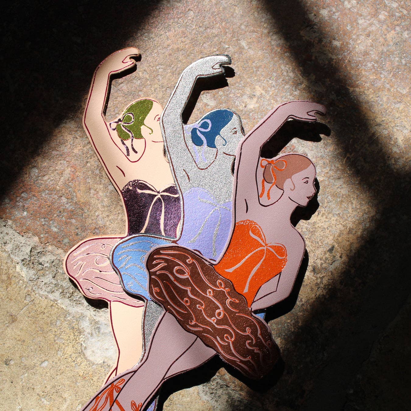 Leather Ballerina Foiled Bookmark