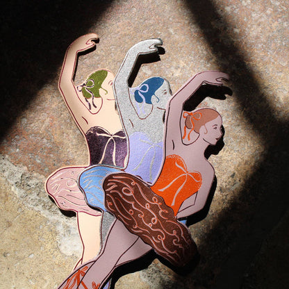 Leather Ballerina Foiled Bookmark