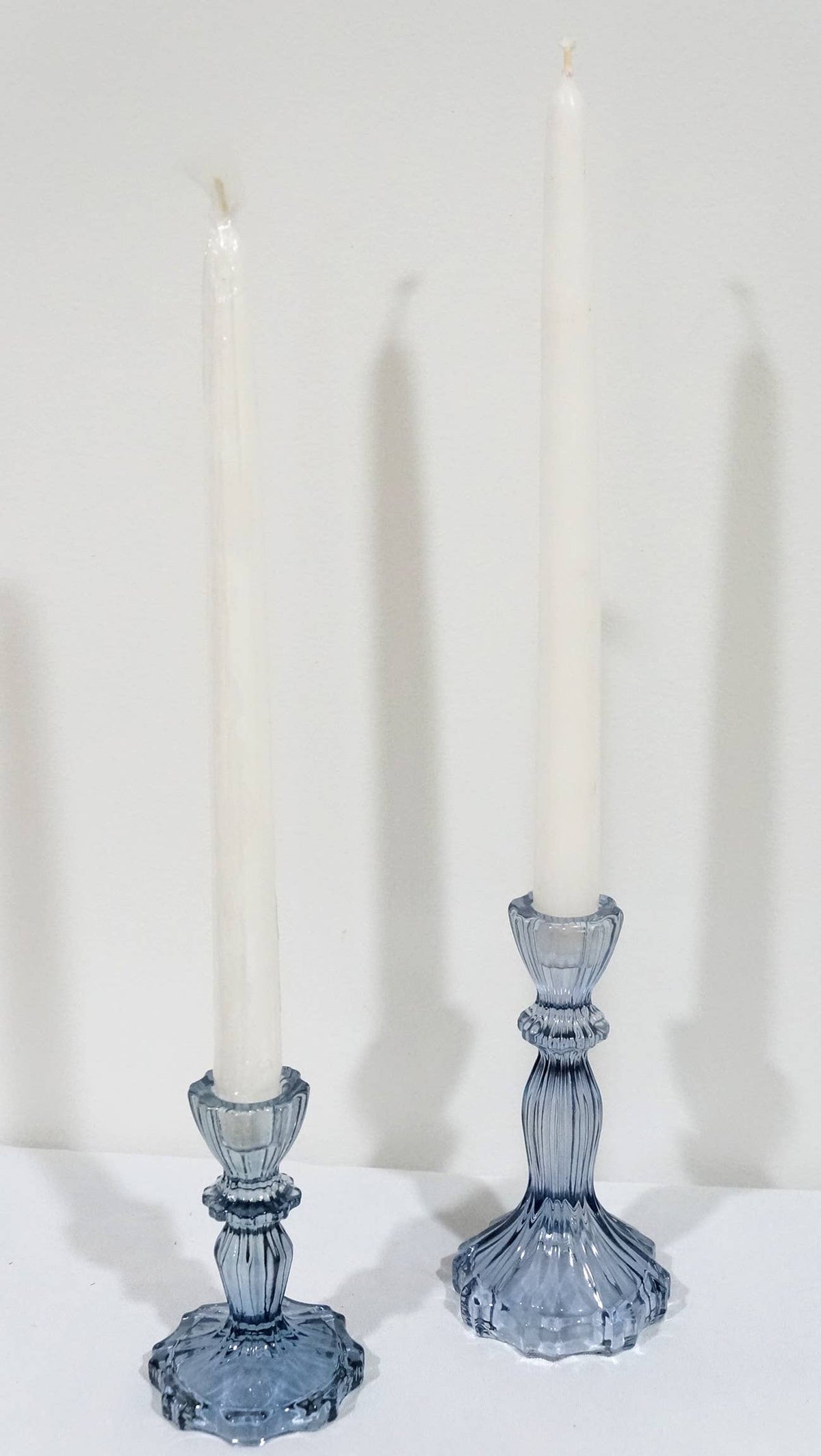 Glass Candlestick Holder, Taper Candle Stand