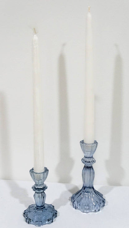 Glass Candlestick Holder, Taper Candle Stand