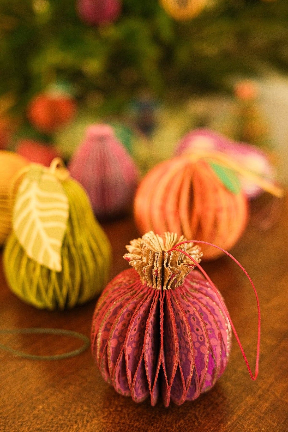 Pomegranate Honeycomb Paper Ornament