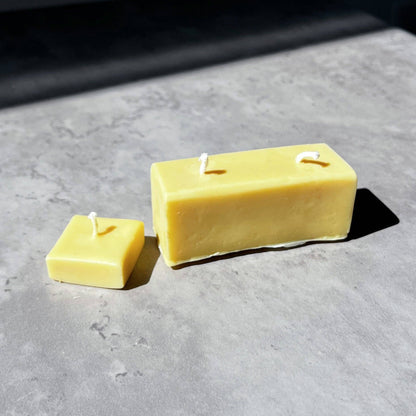 Butter Stick and Pad Beeswax Candle Duo