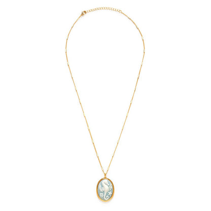 Seahorse Vintage Cameo Necklace