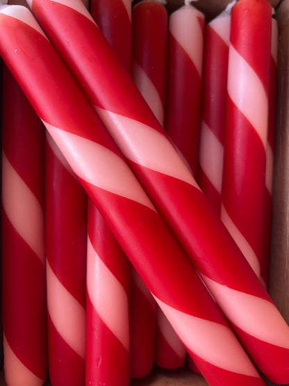 Twist Stripe Taper Candles