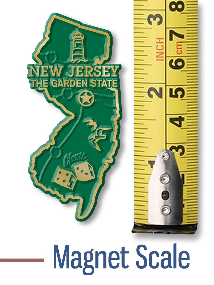 New Jersey State Map Magnet
