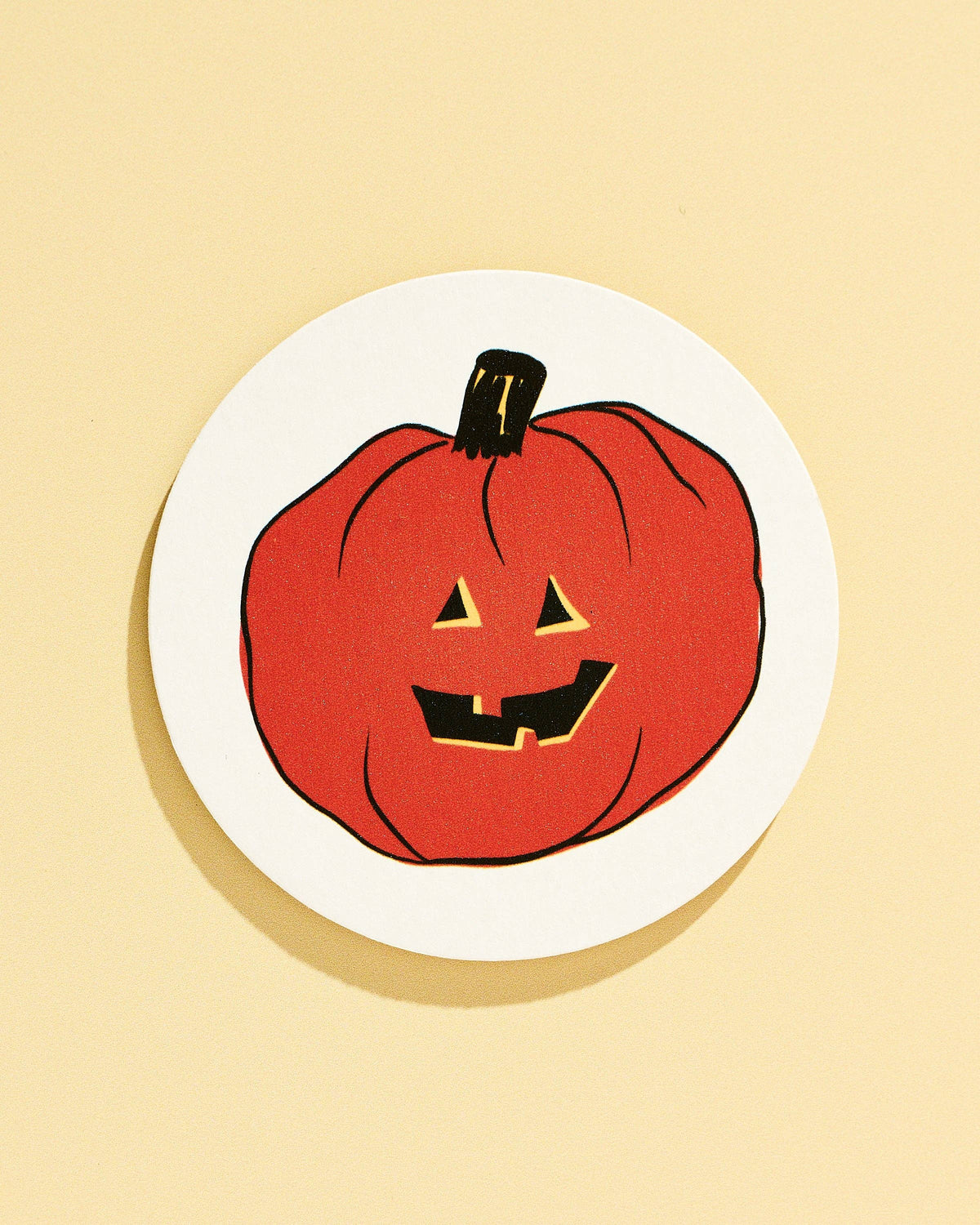 Jack-o'-Lantern Halloween Coasters, Set of 4