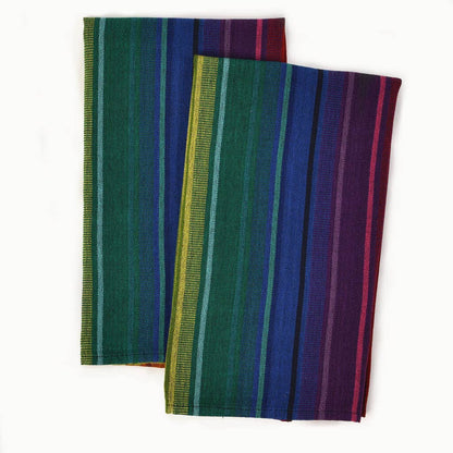 Hand Woven Guatemalan Kitchen Striped Towel Sets