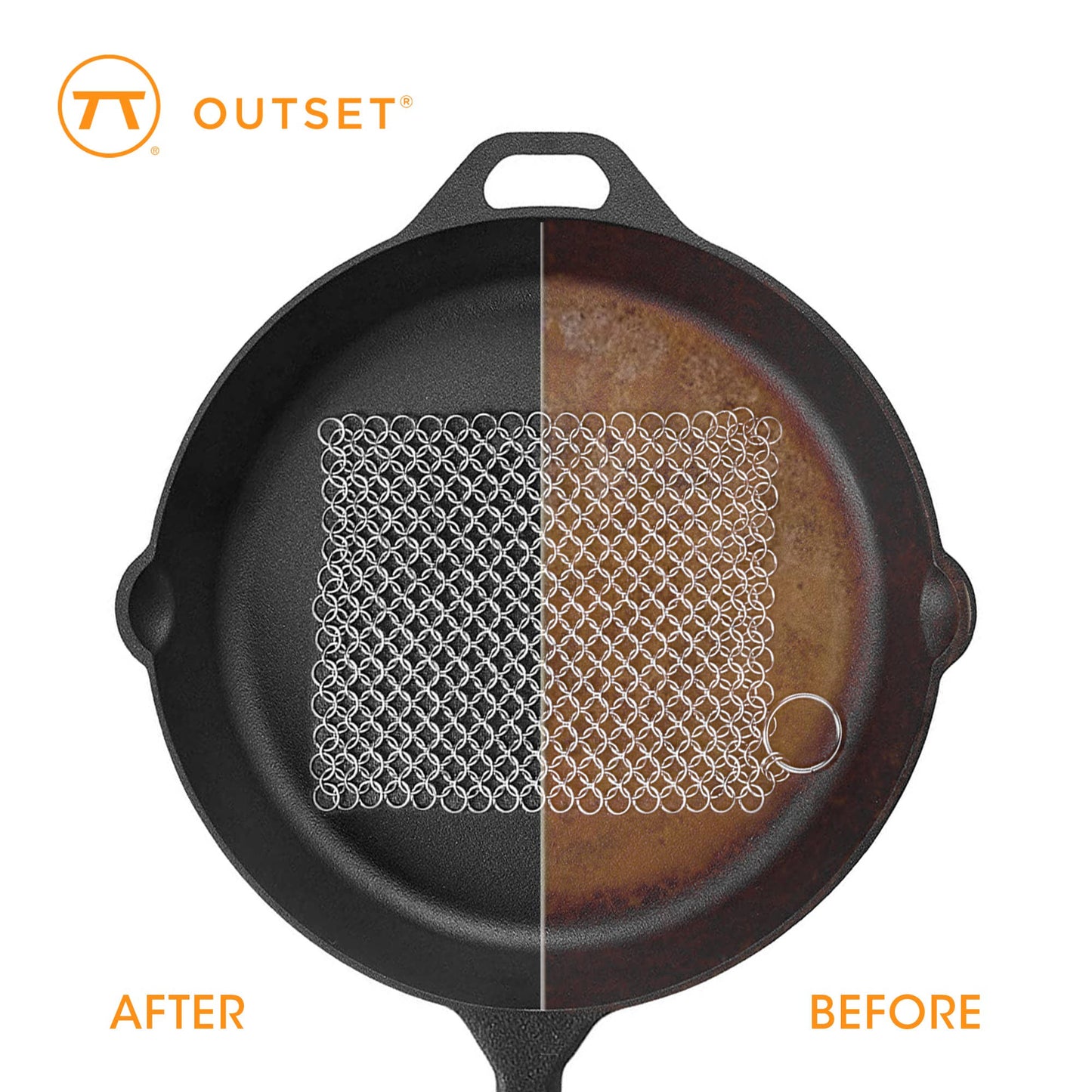 Chain Mail Stainless Steel Cast Iron Scrubber