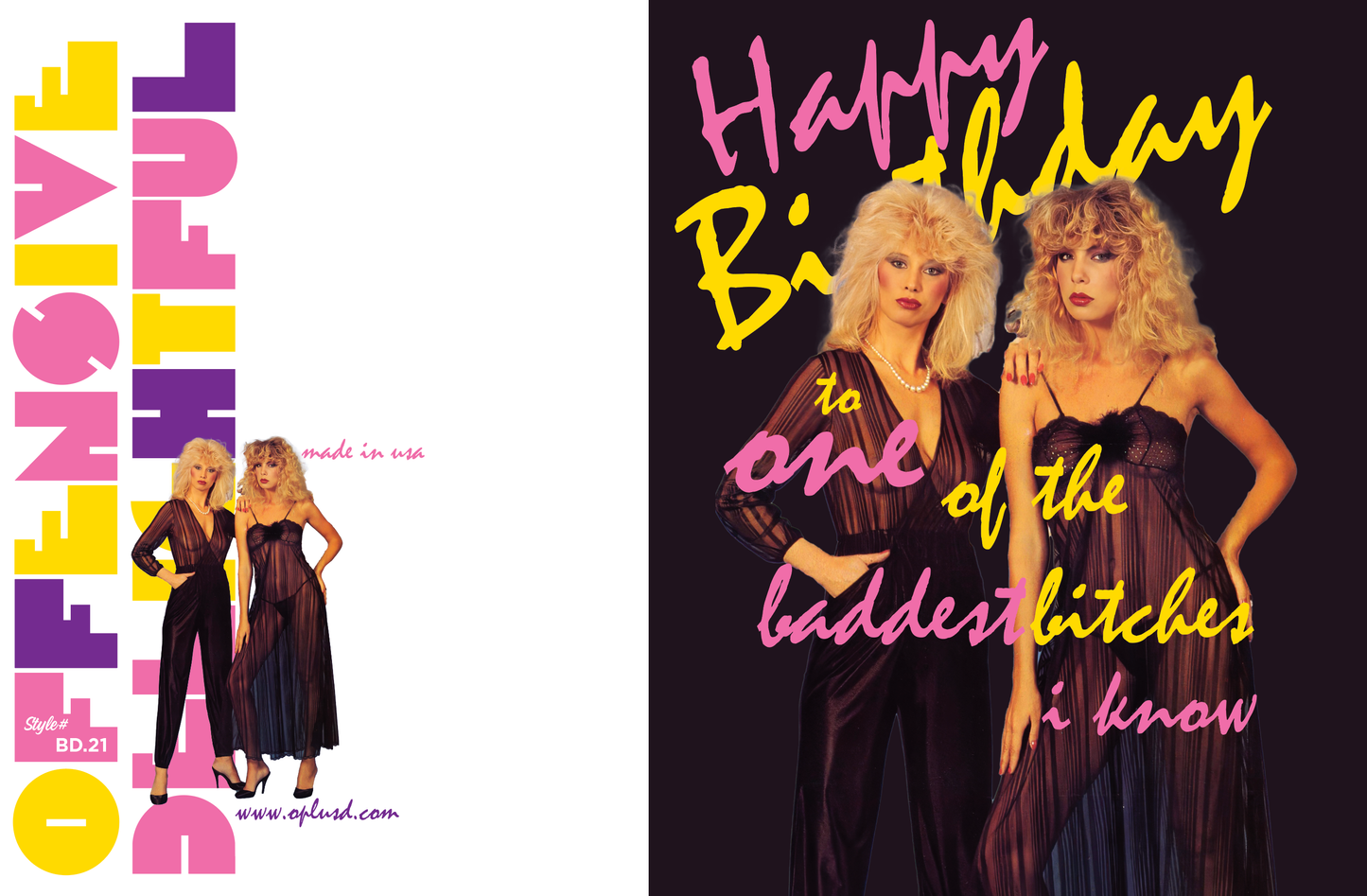 Baddest Bitches Birthday Card