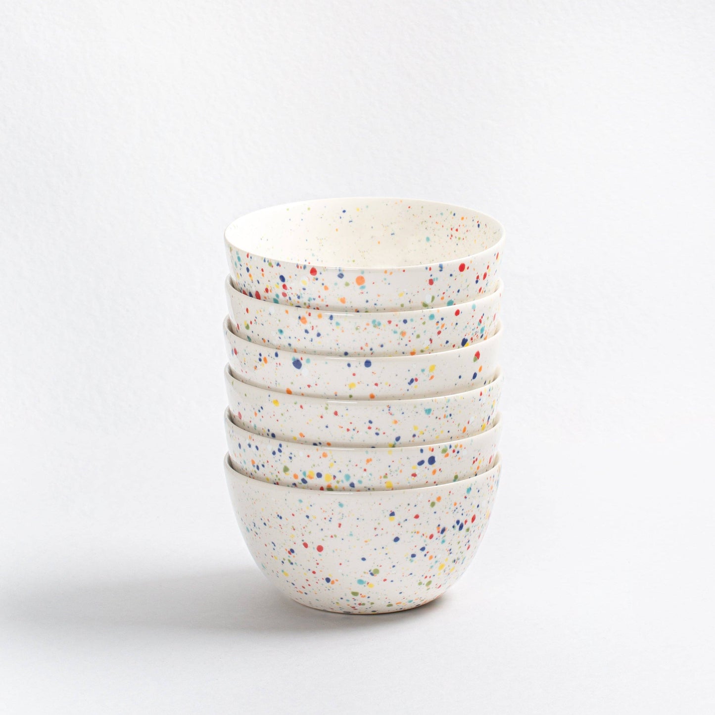 White Party Stoneware Bowl Reactive Glaze