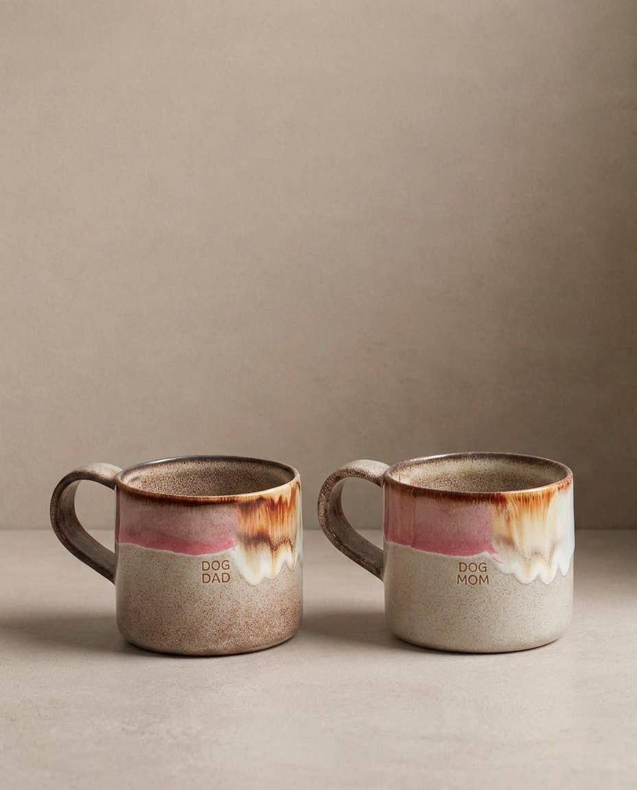 Dog Mom and Dad Melting Ice Cream Mugs