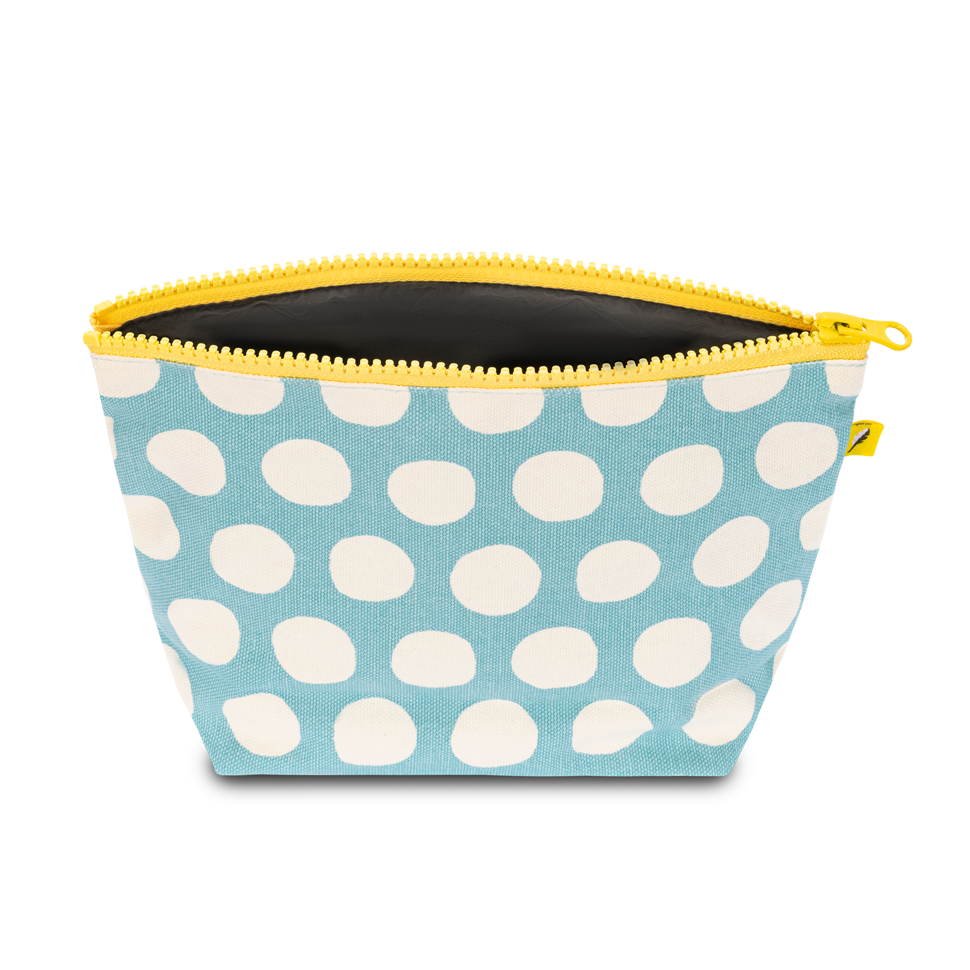 Mid Zip Bag :  Dot Blue