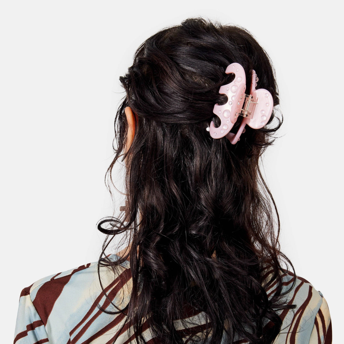 Small Pink Octopus Acetate Hair Claw Clip