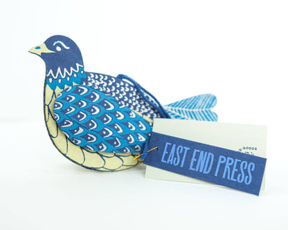 Dove Screen Printed Paper Christmas Ornament
