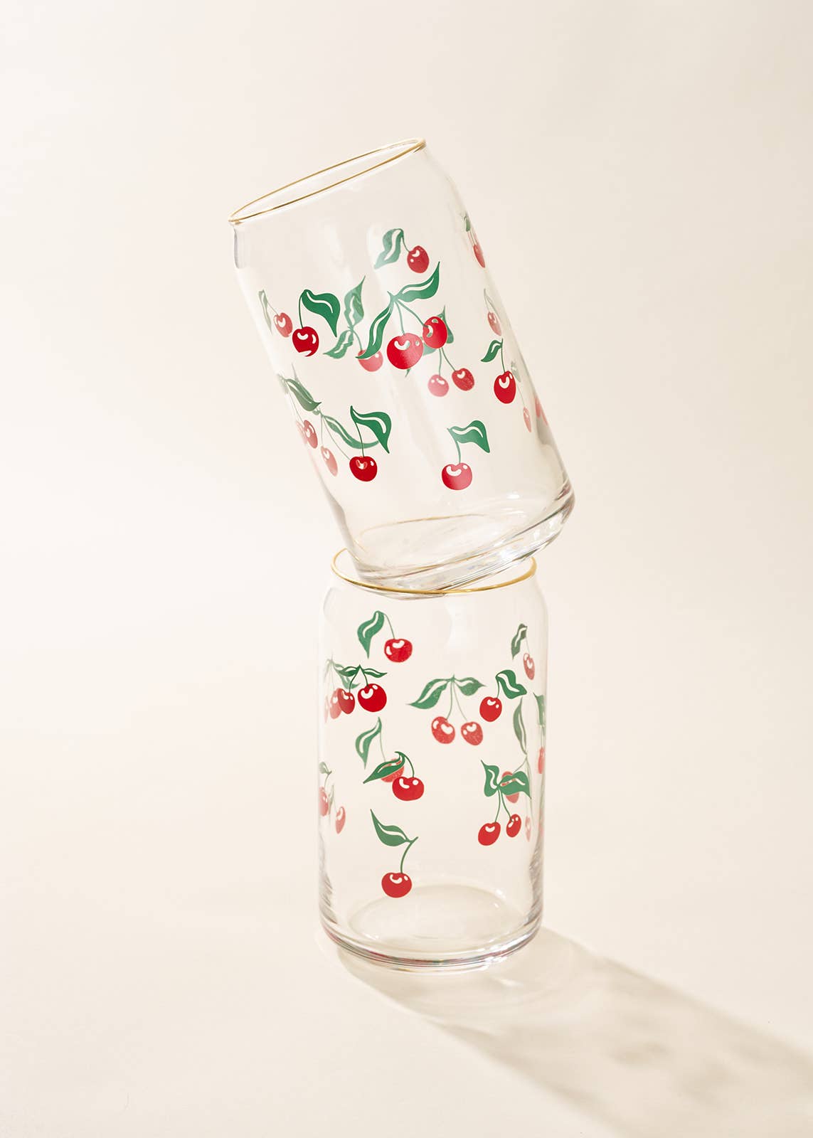 Cherry Scatter 16 Oz Soda Can Glass