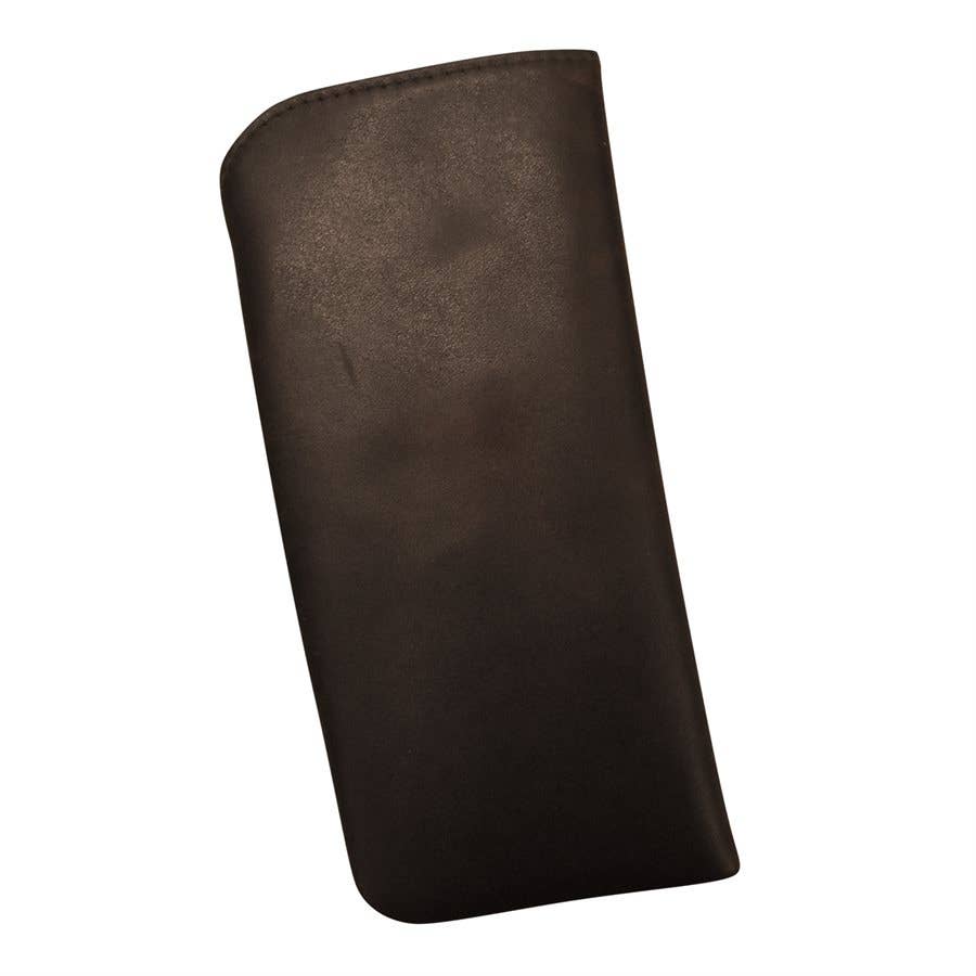 Sage Leather Eyeglass Case Slim Reading Glasses Case