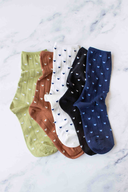 Women's Heart Crew Socks