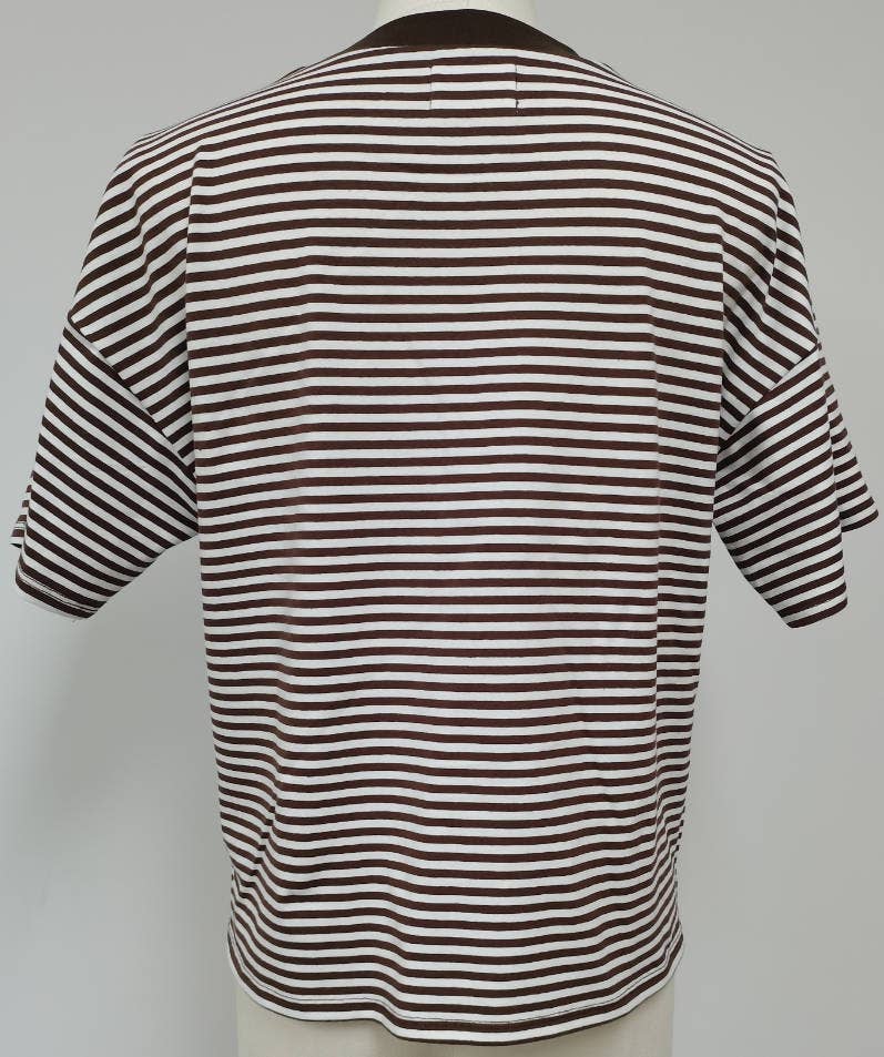 Relaxed Fit Contrast Collar Tee