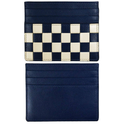 Leather Checkerboard Card Case