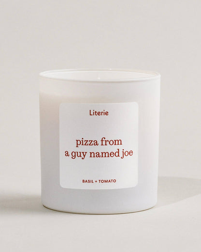 Pizza From A Guy Named Joe Candle