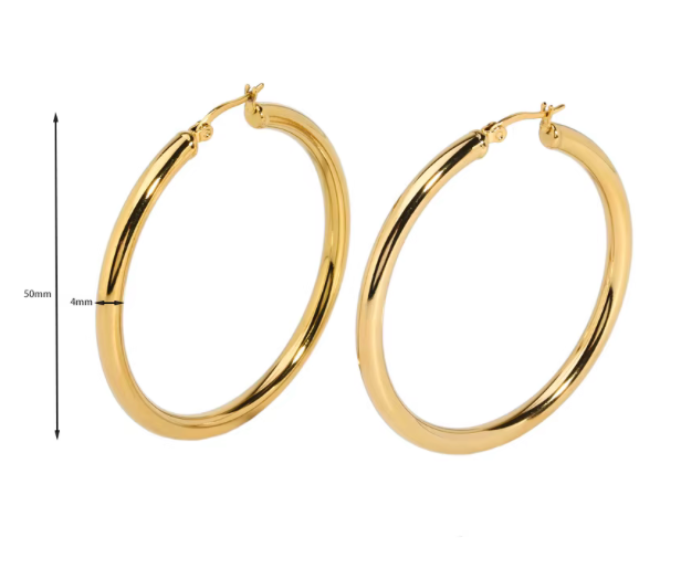 Chunky Classic Waterproof Hoop Earrings