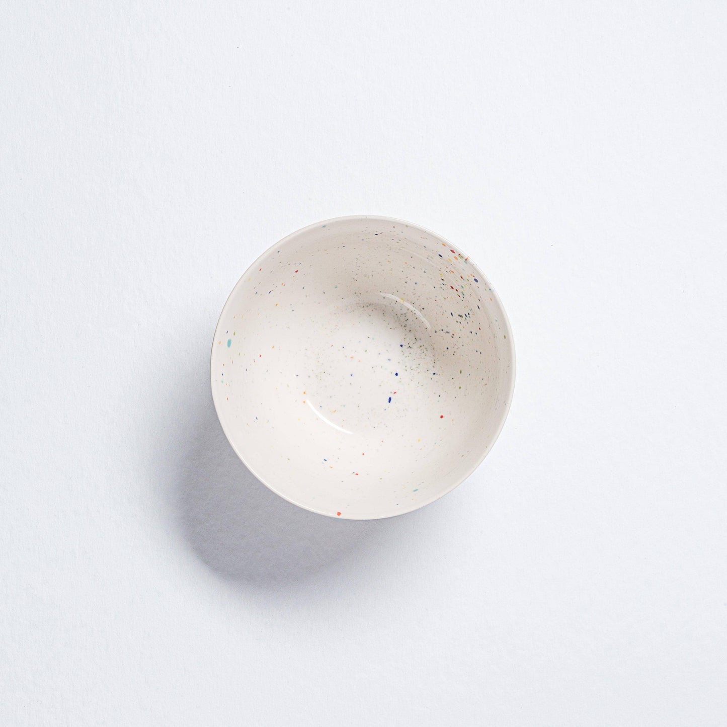 White Party Stoneware Bowl Reactive Glaze