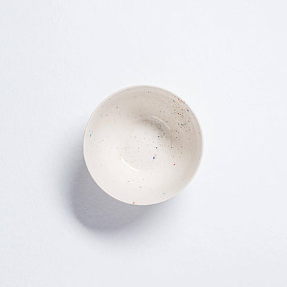 White Party Stoneware Bowl Reactive Glaze