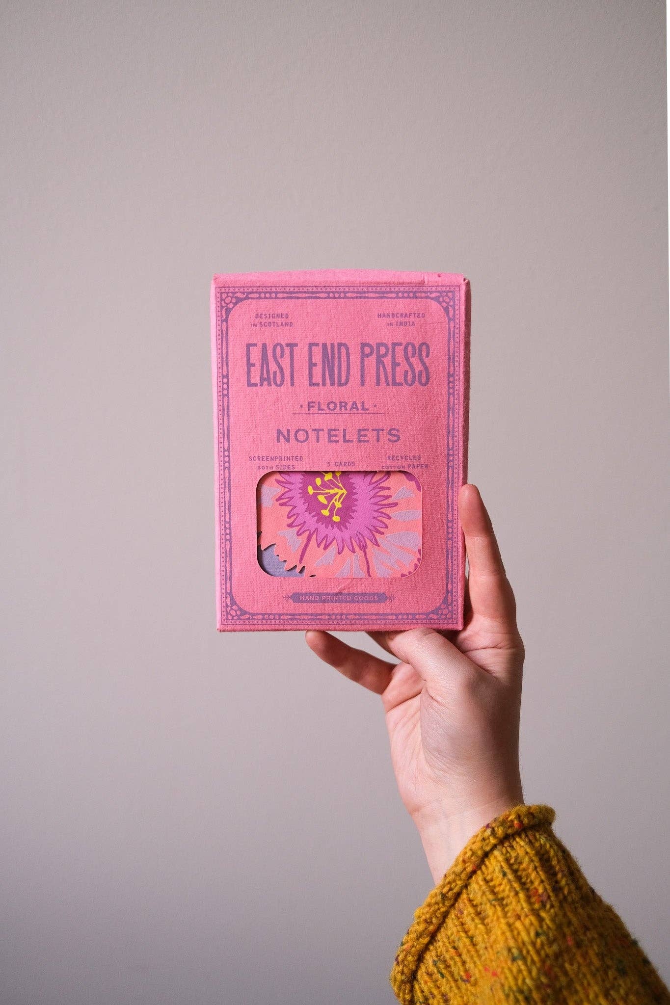 Floral Screen Printed Notecard Set