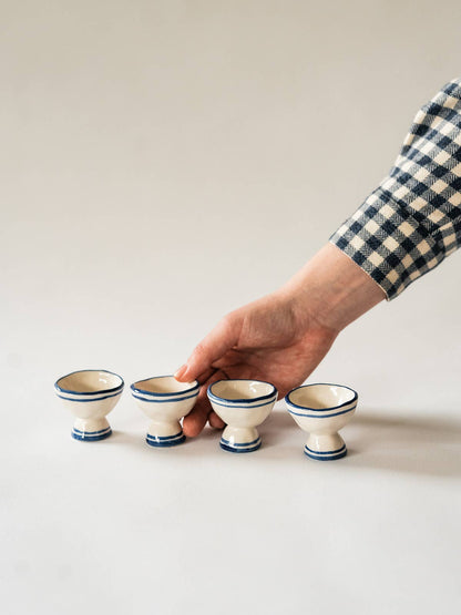 Striped Rim Ceramic Egg Cup