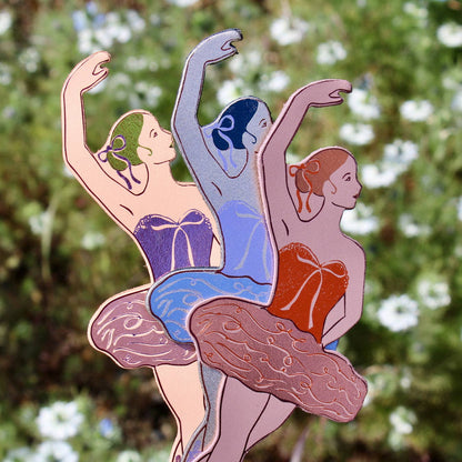 Leather Ballerina Foiled Bookmark
