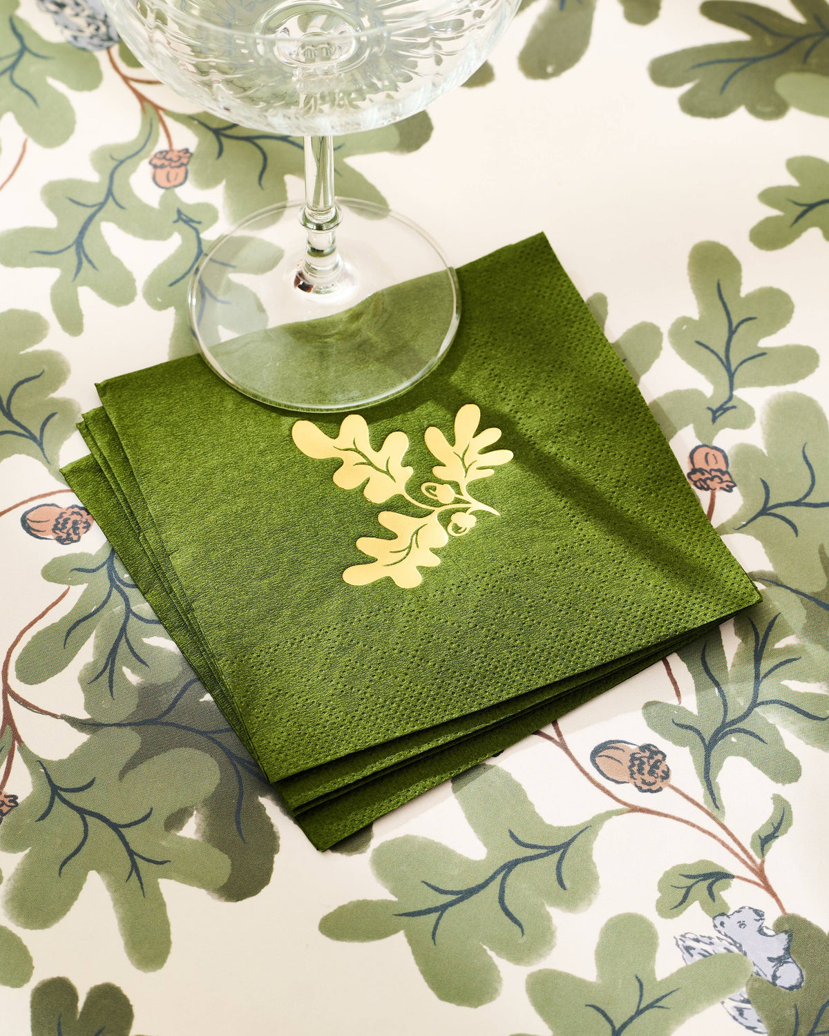 Oak Leaf and Acorn Paper Napkins, Set of 20