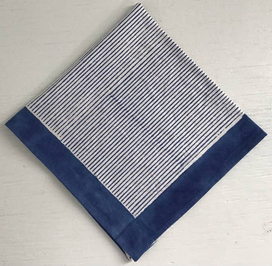 Napkins Uneven Stripe Blue